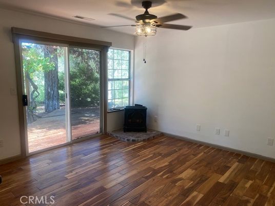 Empty room, Fireplace, Interior, Wood Texture Flooring
