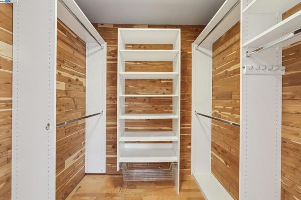 Interior, Walk-in Closets, Wood Texture Flooring, Wooden Walls