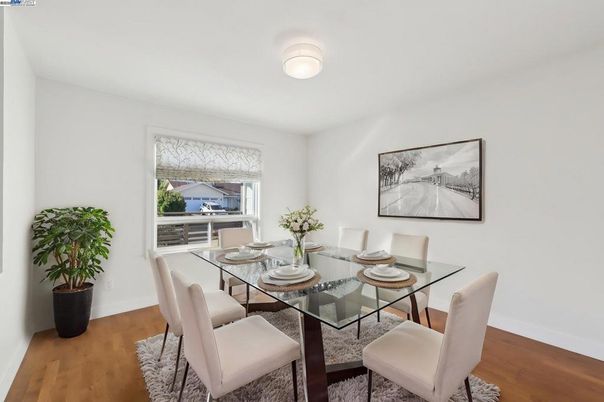 Dining room, Interior, Wood Texture Flooring