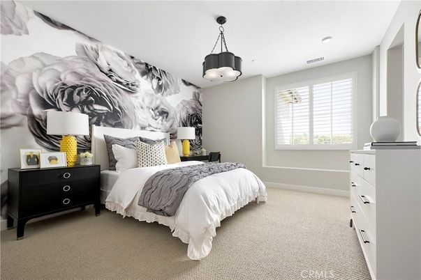 Bedroom, Interior, Pendant Lights, Recessed Lighting