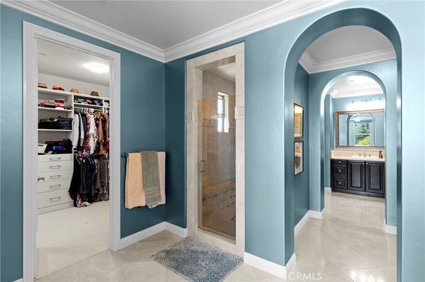 Bathroom, Glass Shower, Interior, Walk-in Closets