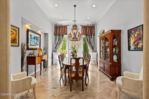 Chandelier, Dining room, Interior, Recessed Lighting