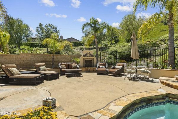 Exterior, Fireplace, Pool