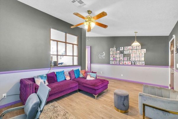 Interior, Living room, Pendant Lights, Wood Texture Flooring