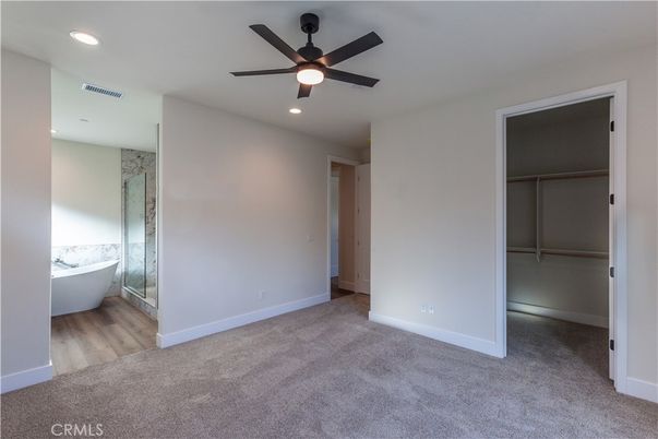 Empty room, Interior, Marble Walls, Recessed Lighting, Wood Texture Flooring