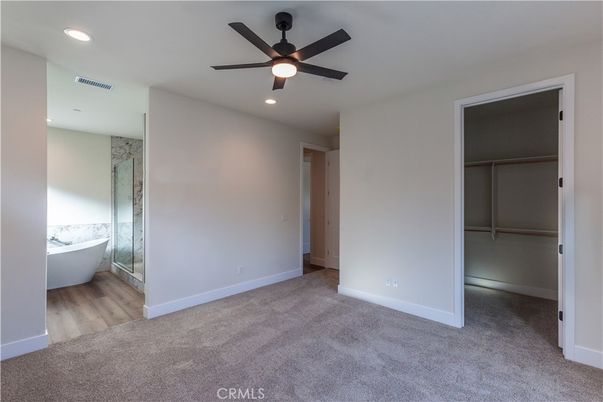 Empty room, Interior, Marble Walls, Recessed Lighting, Wood Texture Flooring