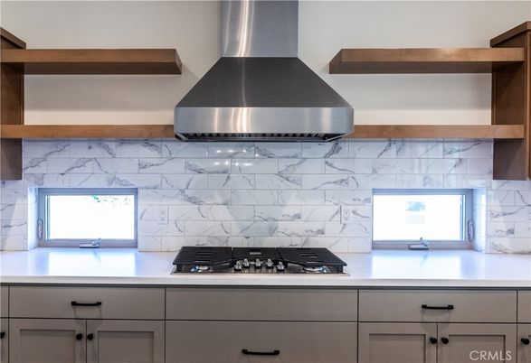 Interior, Kitchen, Marble Walls, Stainless Steel Appliances