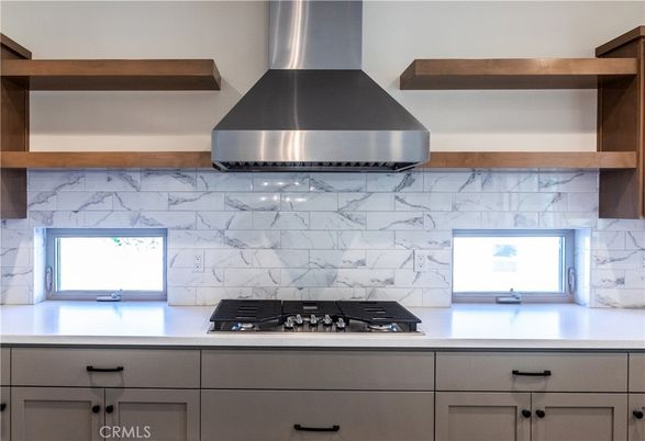 Interior, Kitchen, Marble Walls, Stainless Steel Appliances