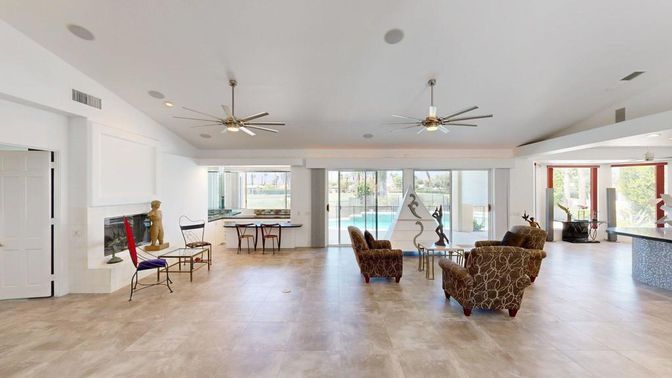 Fireplace, Interior, Living room, Recessed Lighting