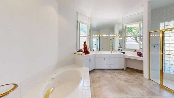 Bathroom, Dual Sink Vanities, Glass Shower, Interior