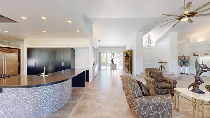 Interior, Kitchen, Living room, Recessed Lighting, Stainless Steel Appliances