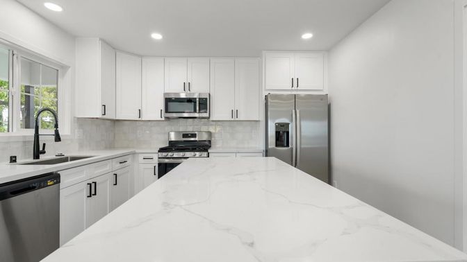Interior, Kitchen, Recessed Lighting, Stainless Steel Appliances