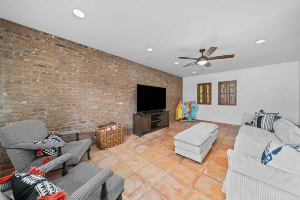 Interior, Recessed Lighting, Stone Walls