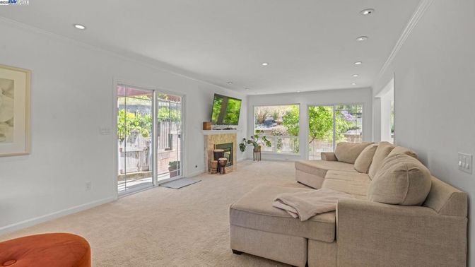 Fireplace, Interior, Living room, Recessed Lighting