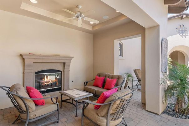 Fireplace, Interior, Living room, Recessed Lighting