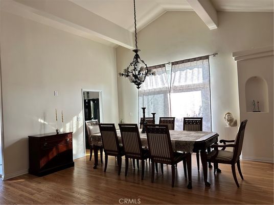 Chandelier, Dining room, Interior, Pendant Lights, Wood Texture Flooring