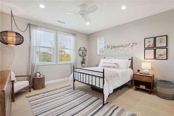 Bedroom, Interior, Pendant Lights, Recessed Lighting