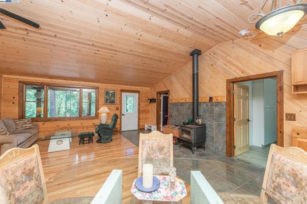 Fireplace, Interior, Living room, Wooden Ceilings, Wood Texture Flooring, Wooden Walls