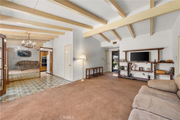 Chandelier, Interior, Wooden Beams
