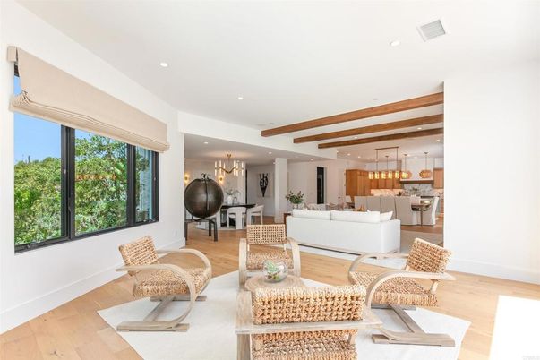 Dining room, Interior, Kitchen, Living room, Pendant Lights, Recessed Lighting, Wooden Beams, Wood Texture Flooring