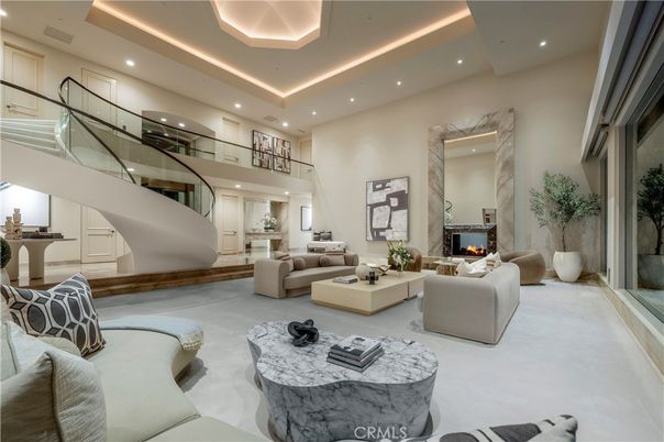 Fireplace, Interior, Living room, Recessed Lighting
