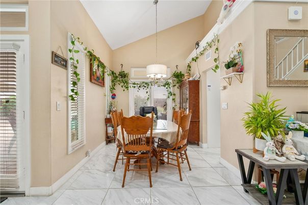 Dining room, Interior, Marble, Pendant Lights