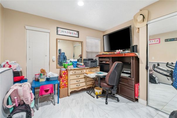 Home Office, Interior, Marble, Recessed Lighting