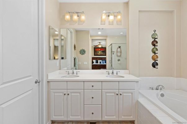 Bathroom, Dual Sink Vanities, Interior, Tile Countertops