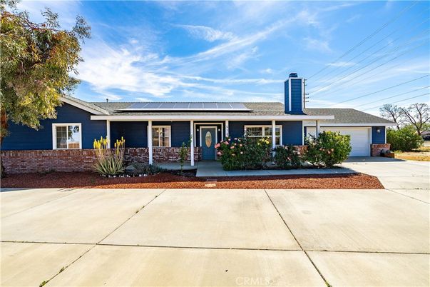 Attached, Exterior, Facade, Solar Panels, Ranch