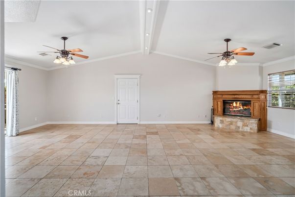 Empty room, Fireplace, Interior, Recessed Lighting