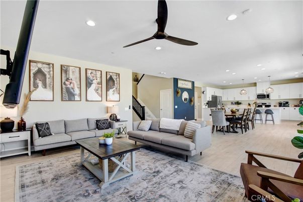 Dining room, Interior, Kitchen, Living room, Pendant Lights, Recessed Lighting, Wood Texture Flooring