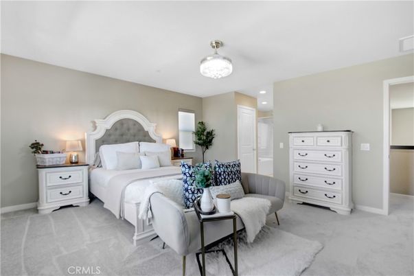Bedroom, Chandelier, Interior, Recessed Lighting