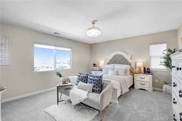 Bedroom, Chandelier, Interior