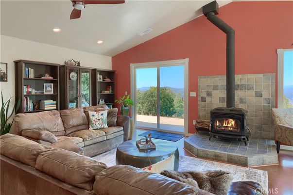 Fireplace, Interior, Living room, Recessed Lighting