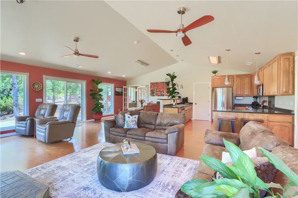 Interior, Kitchen, Living room, Pendant Lights, Recessed Lighting, Stainless Steel Appliances, Wood Texture Flooring