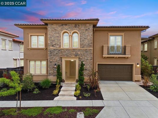 Attached, Exterior, Facade, Brick Facade, Mediterranean