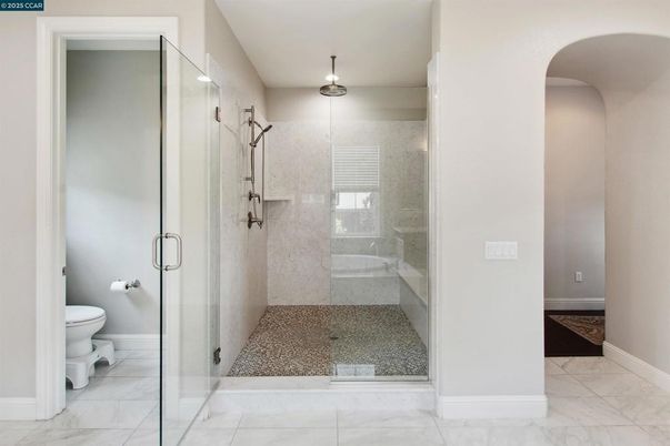 Bathroom, Glass Shower, Interior, Marble