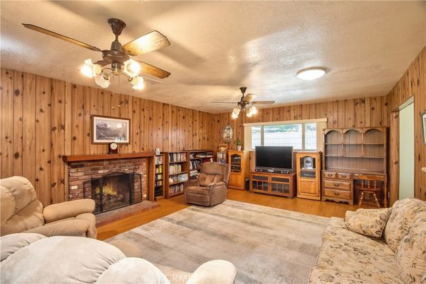 Fireplace, Interior, Living room, Wood Texture Flooring, Wooden Walls