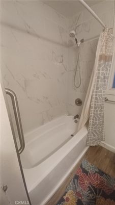 Bathroom, Interior, Marble Walls, Wood Texture Flooring