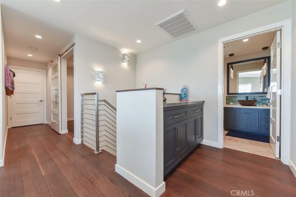Bathroom, Interior, Recessed Lighting, Wood Texture Flooring