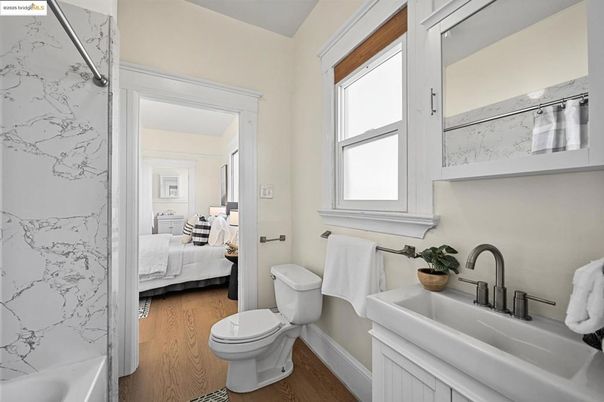 Bathroom, Bedroom, Interior, Marble Walls, Wood Texture Flooring