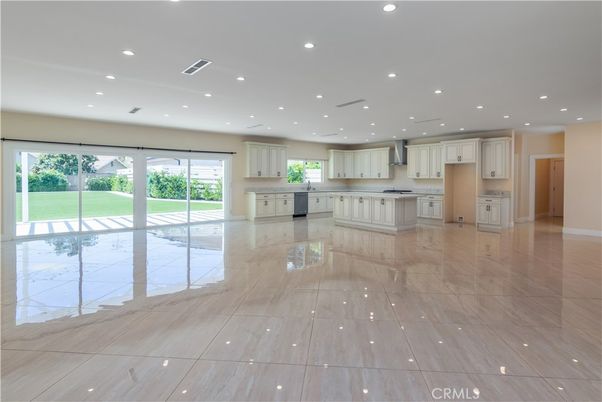 Empty room, Interior, Kitchen, Recessed Lighting