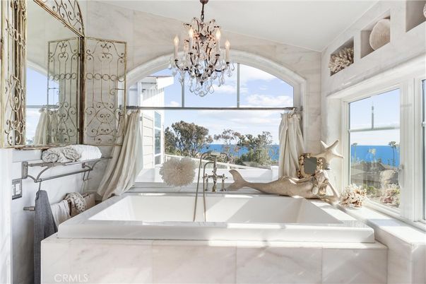 Bathroom, Chandelier, Interior, Water