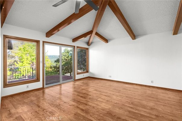 Empty room, Interior, Wooden Beams, Wood Texture Flooring