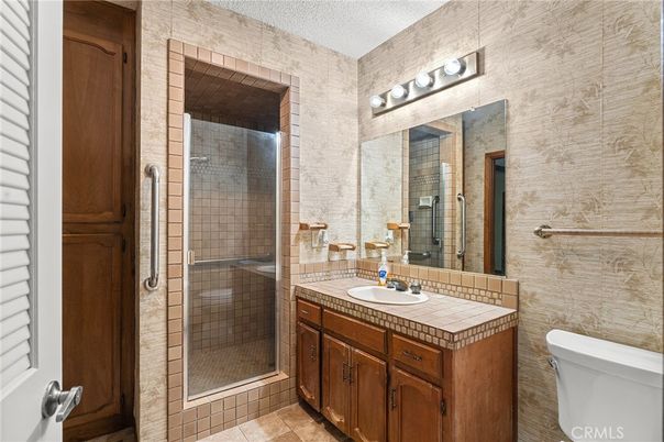 Bathroom, Glass Shower, Interior, Tile Countertops