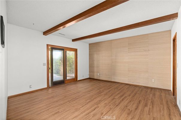Empty room, Interior, Wooden Beams, Wood Texture Flooring
