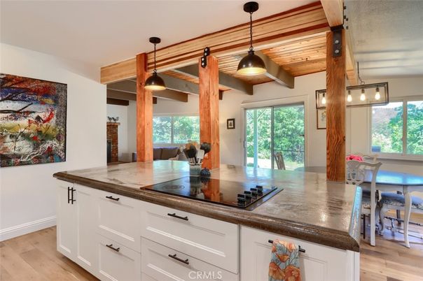 Interior, Kitchen, Pendant Lights, Wooden Beams, Wooden Ceilings, Wood Texture Flooring
