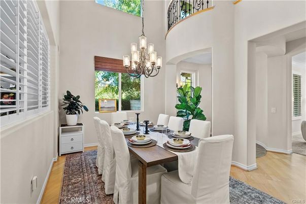 Chandelier, Dining room, Interior, Pendant Lights, Wood Texture Flooring