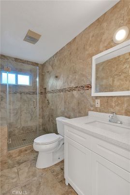 Bathroom, Glass Shower, Interior, Pendant Lights