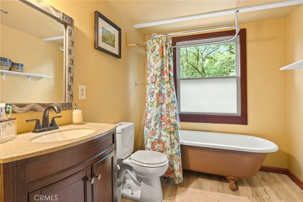 Bathroom, Free Standing Baths, Interior, Wood Texture Flooring